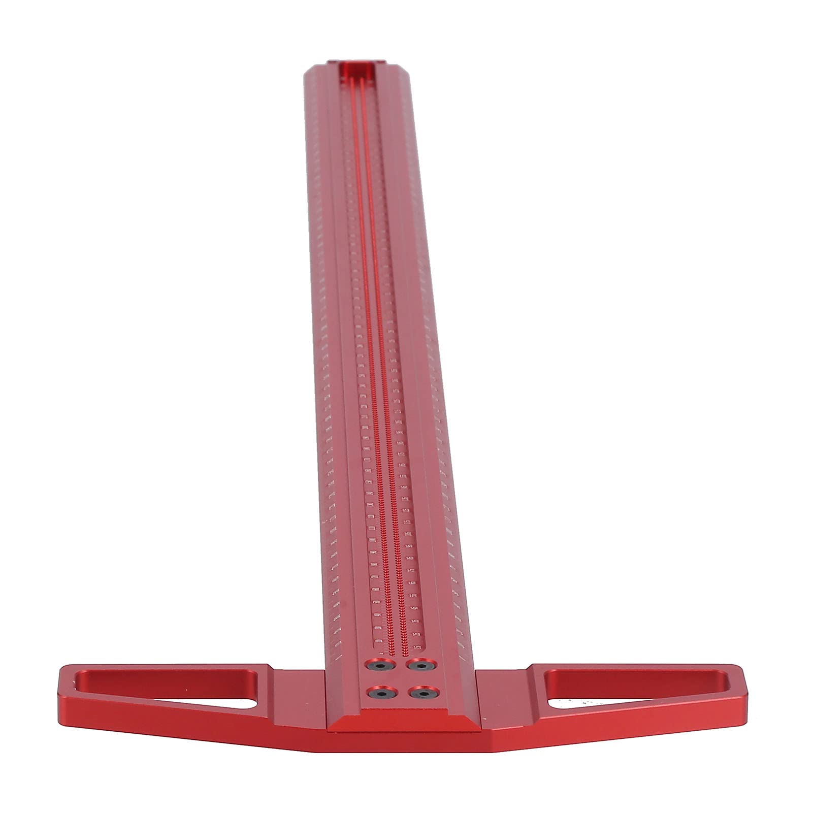 Akozon Righello per la Lavorazione del Legno, Calibro per Tracciare, Strumento di Precisione in Lega di Alluminio per Carpentiere, Vetro Rosso (600 mm (T600))