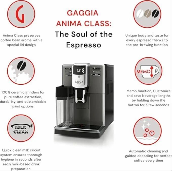 Image of KOFIHAUS Anima Class Fully Automatic Espresso Machine | Bean-to-Cup Coffee Machine for Home & Office | Black ABS & Stainless Steel