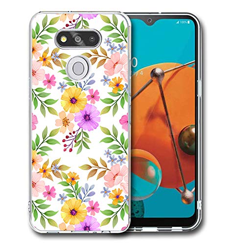 Starhemei for LG Harmony 4 Case,LG Premier Pro Plus Case,Slim TPU Soft Shell Ultra Thin Flexibility Bumper Rubber Case Cover for LG Harmony 4 (Cricket) (Floret)