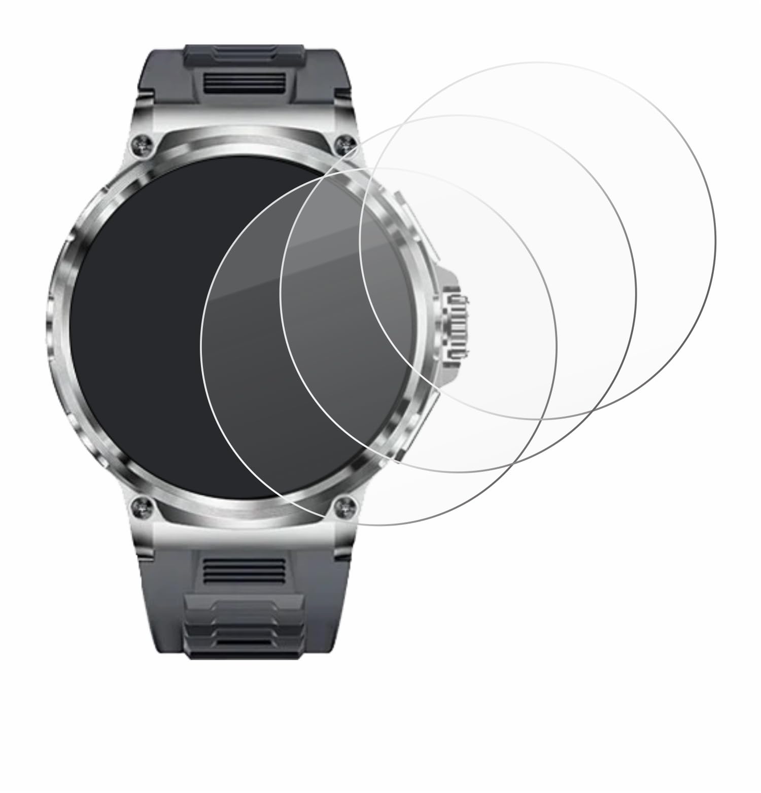 Blueshaweu 3 Pezzi Vetro Temperato Compatibile per BANLVS V69 1,92 Smartwatch, Pellicola Protettiva Schermo in Vetro Temperato Alta Risoluzione Compatibile per BANLVS V69 1,92 (Glass