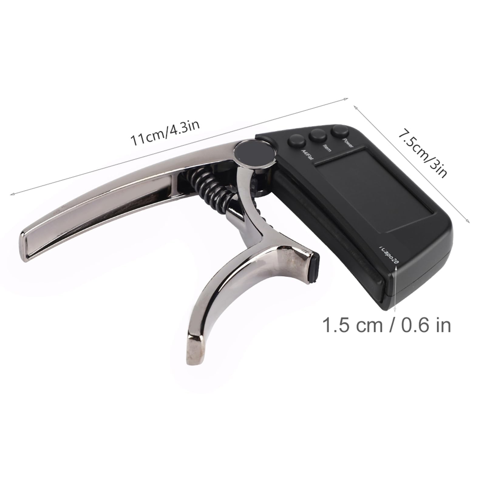 Walfront Accordeur de Guitare Capodastre en Métal à Changement Rapide à une Main avec Pad Premium pour les Joueurs de Guitare et de Basse (Bronze électrolytique)