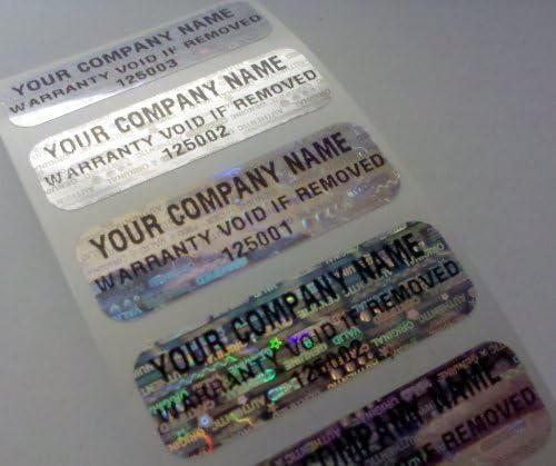 250 CUSTOM PRINT HOLOGRAM LABELS STICKERS 1.5 X .50 IN