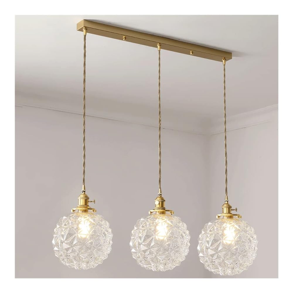Lustre en verre fumé moderne et linéaire réglable pour îlot de cuisine