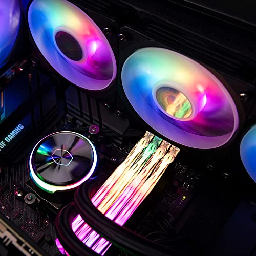 Cooler Master MasterLiquid PL360 Flux - Sistema di Raffreddamento a Liquido AIO per CPU, 3 Ventole 120 mm, Radiatore 360 mm, Controller RGB Indirizzabile Gen2 - Supporta AMD e Intel - Immagine 1