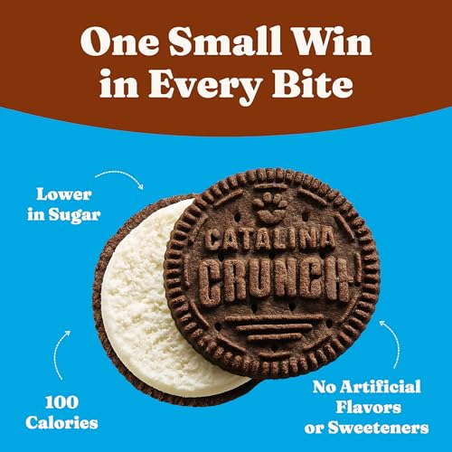 Image of Catalina Crunch Protein Cookies, 4g Protein per Serving | Low-Sugar Sandwich Cookies | Gluten Free, Vegan | Keto Dessert Snacks, Variety Pack 4 Flavors (Pack of 4)