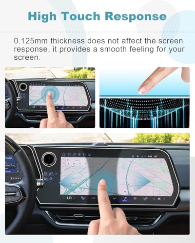 Image of CDEFG 4Pcs for 2024 2025 2026 Chevy Equinox EV Screen Protector for Chevrolet Equinox EV 2026 2025 2024(17.7In Navi+11In Dash), Equinox EV (1LT 2LT 2RS 3LT 3RS) Accessories, HD Clear