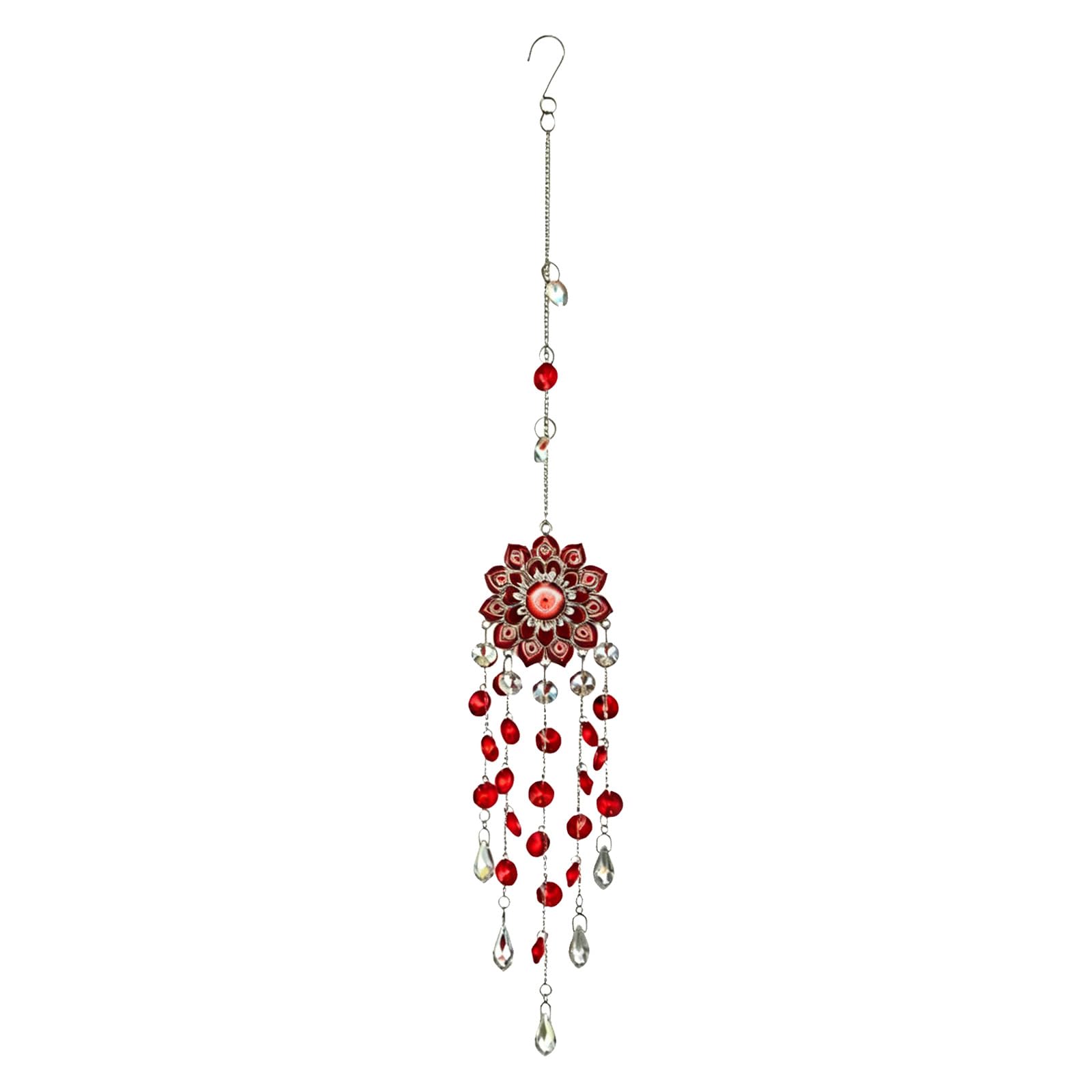 Generic Suncatcher Wind Chimes Crystal Wind Chimes Hanging Suncatcher Crystal Hanging Decor for Indoor Home Garden Wedding Decoration