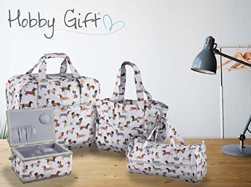 Hobby Gift Exclusive Knitting Project Storage Travel Bag, Sausage Dog, 16 x 43 x 19cm, 16.5 x 45 x 19.5cm - Image 4