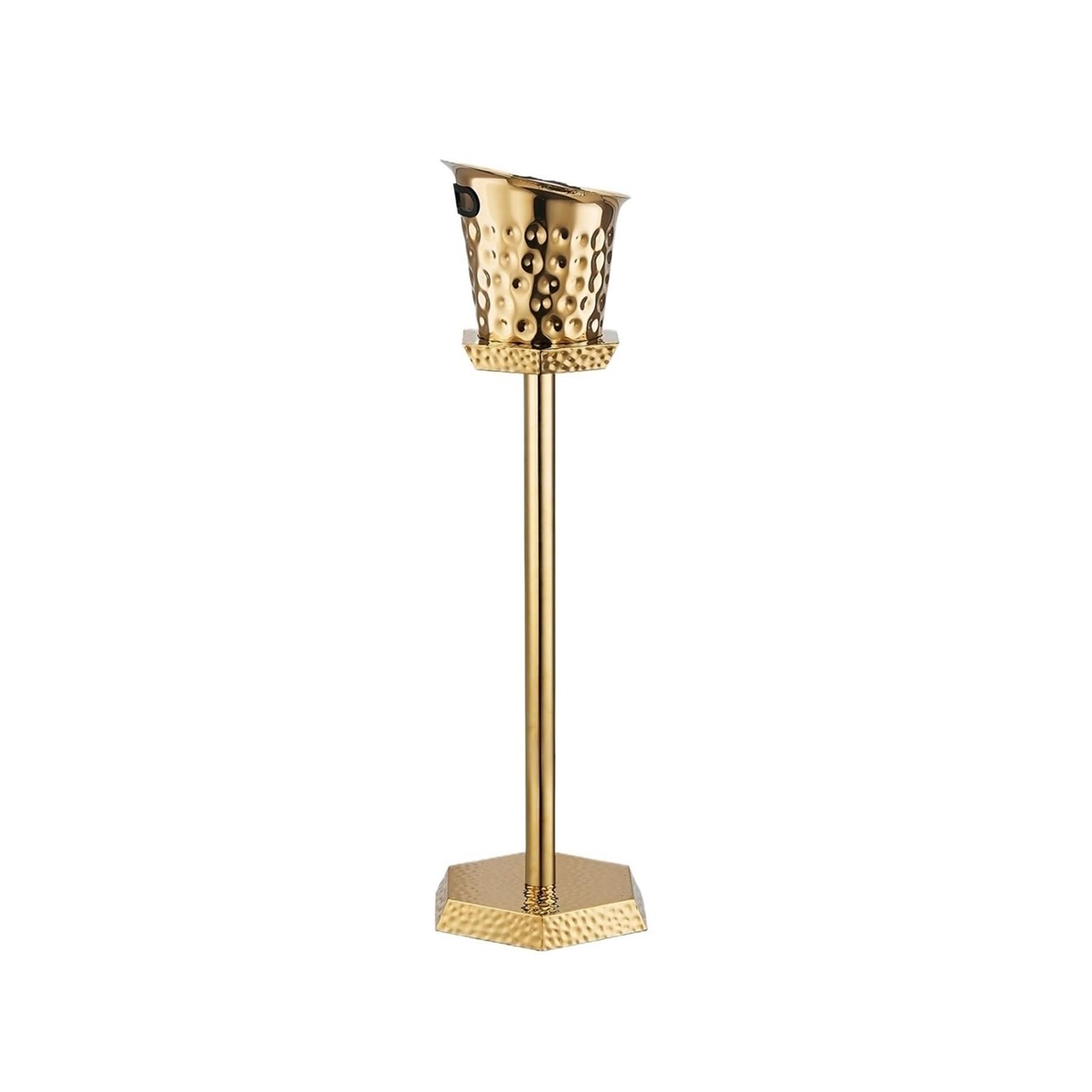 Lijiaxiuyc-101 ice bucket Stainless Steel Champagne Ice Bucket With Stand For Wine Beer KTV Clubs Bar Parties champagne bucket(Medium)