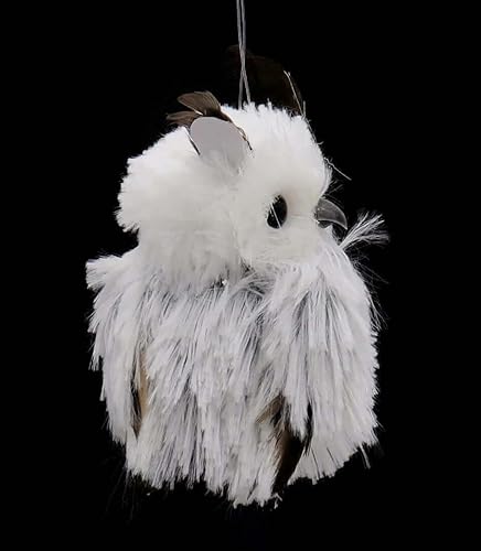 Miniatura 5 de Kurt Adler Adorno de Navidad de búho colgante plateado de 5.1 pulgadas, acrílico, 2 surtidos