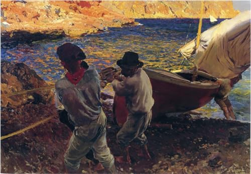 Tableau Sorolla La fin de la journée Jávea pour un salon lumineux et artistique