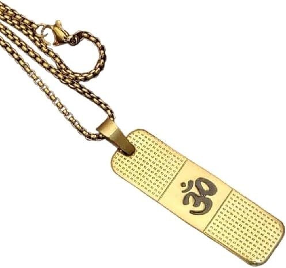 Lord Shiva Mahadev Mahakaal OM Name Locket Pendant With Chain-image-31