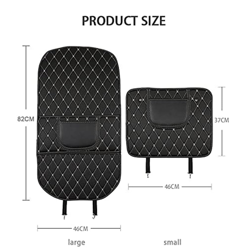2 Uds Almohadilla Antipatadas para Coche para Toyo-ta Hatchback Allex/Aqua/Auris/Aygo/Blade, Alfombrillas para Asiento Trasero De Cuero PU CojíN De ProteccióN Antisuciedad,C