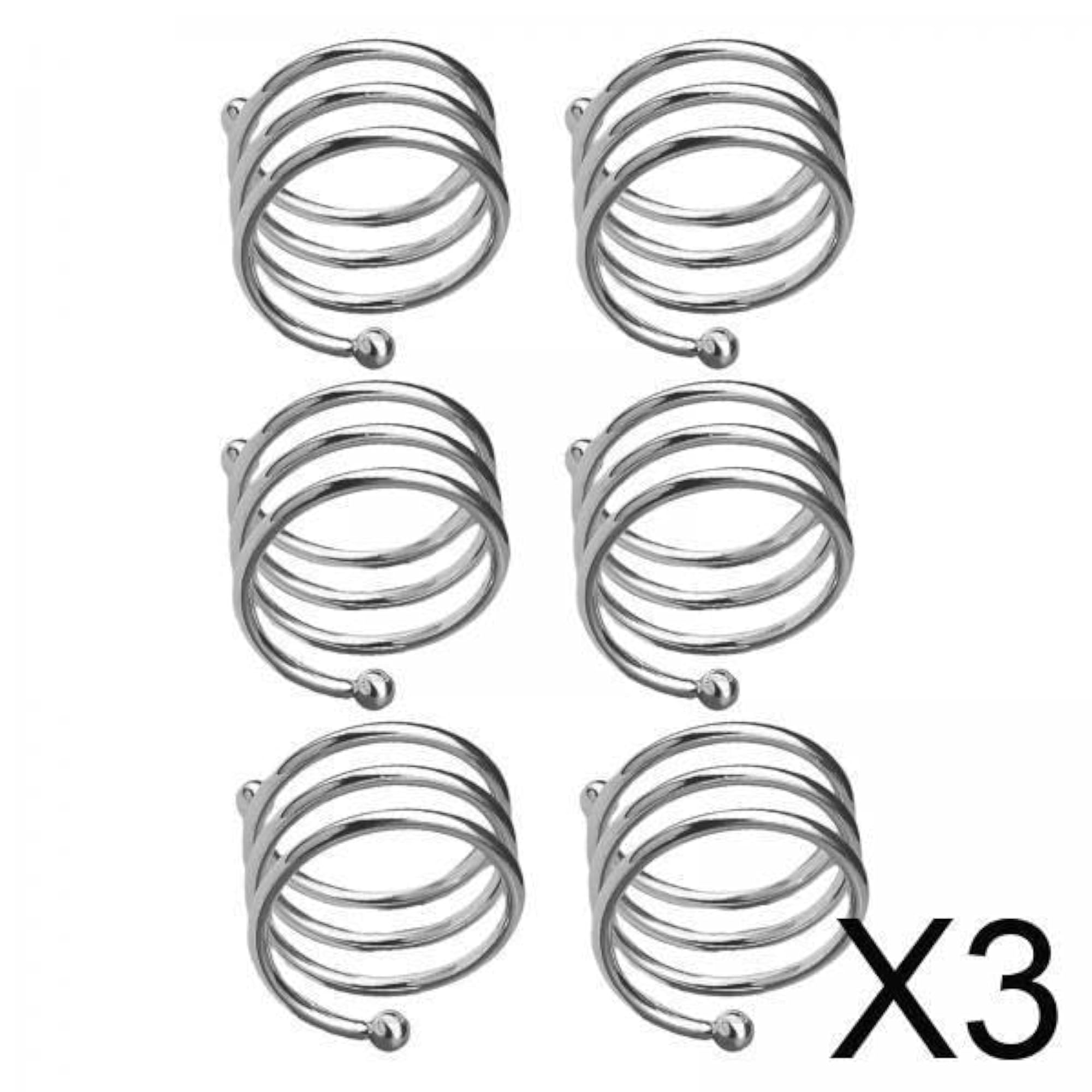 3x6Pcs Napkin Holders Decor Napkin Rings for Table Settings