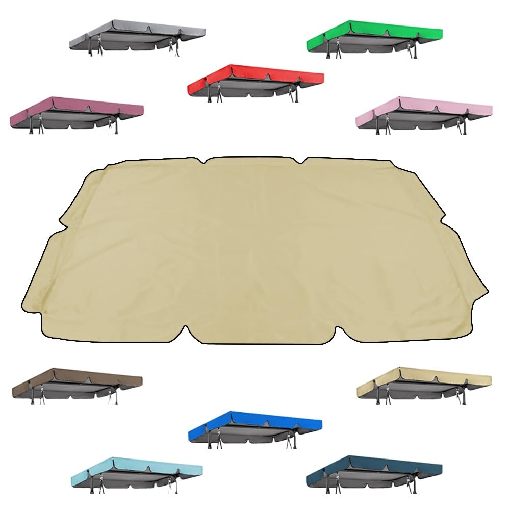 Toldo de repuesto para columpio de jardín impermeable beige de 164x114 cm
