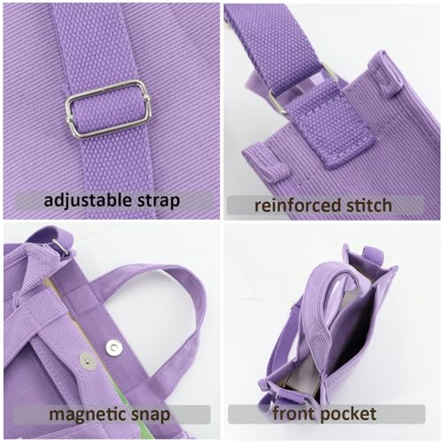 Image of UERRUAM Tote Bag for Women with Compartments,Corduroy Tote for Work Travel College Book Bag Women Purse Handbag Crossbody Bag