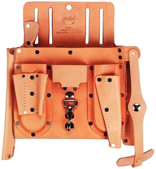 Tool Pouch, Tool Pouch, Tan, Leather, 14 Pockets, Mfr: J95030-A