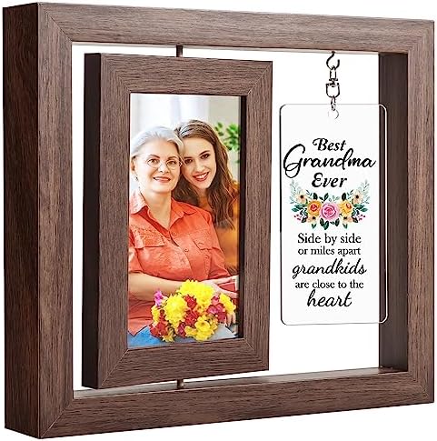 JioJio Chan 'World's Best Great Grandma' Photo Frame | 4x6 Wooden Picture Frame For Desk Or Wall | Grandmother Gift