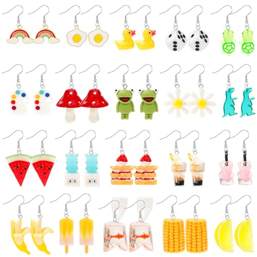 PHOGARY 20 Pares de Aretes Divertidos y Originales, Aretes Funky
