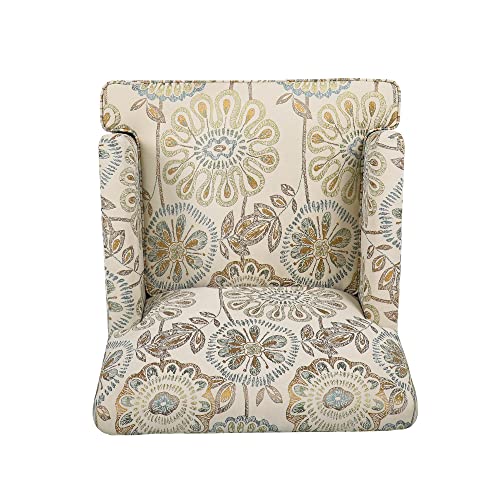 QHITTY Mid Century Upholstered Accent Armchair with Wood Legs and Thick Cushion, Modern Accent Chair High Back Rest and Armrest, Leisure Single Sofa Chair for Bedroom/Home Office (Sun Flower) - Image 6