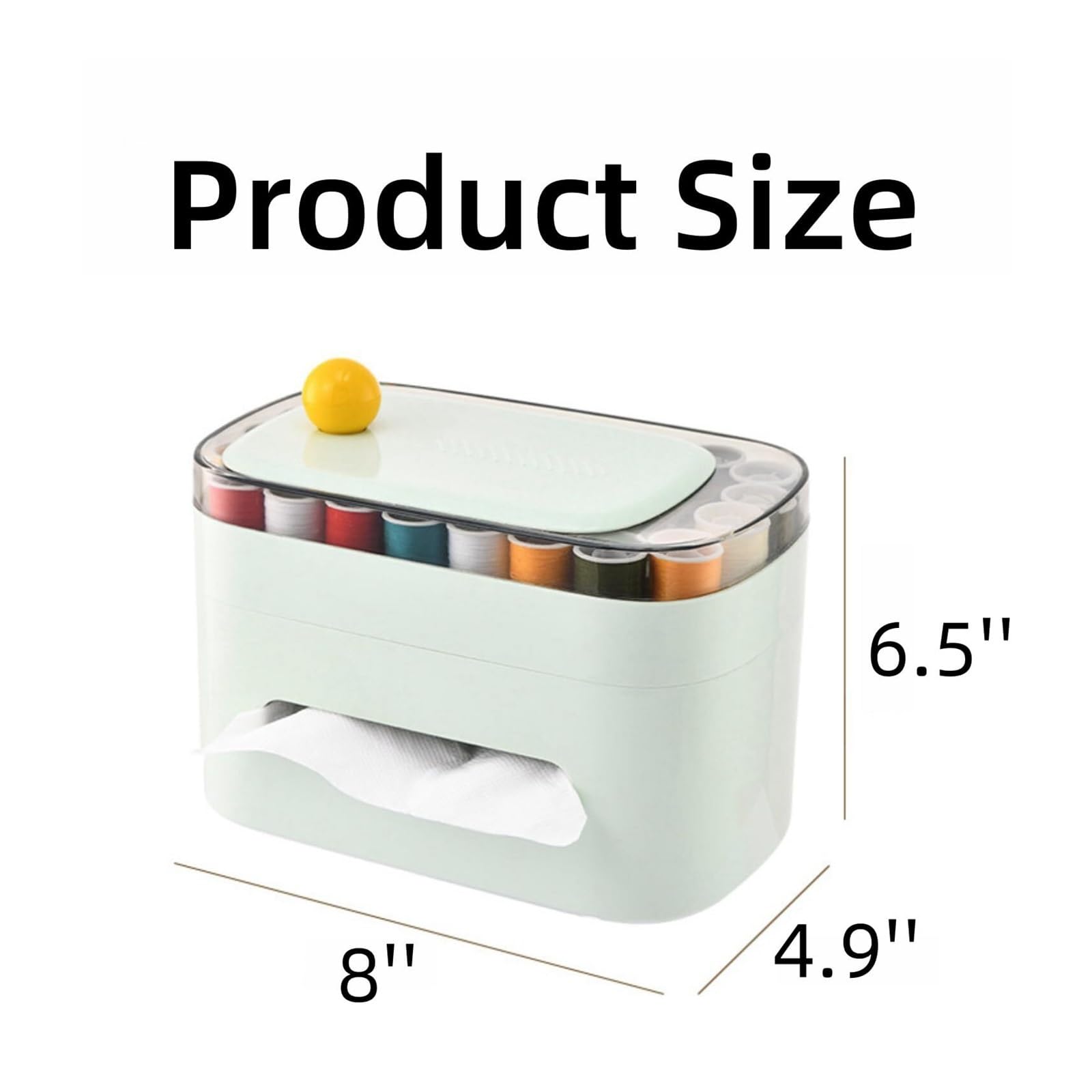 Soporte para Pañuelos Juego de Cubierta Caja pañuelos con Herramientas pequeñas prácticas, Almacenamiento para un Nuevo Hogar(White)