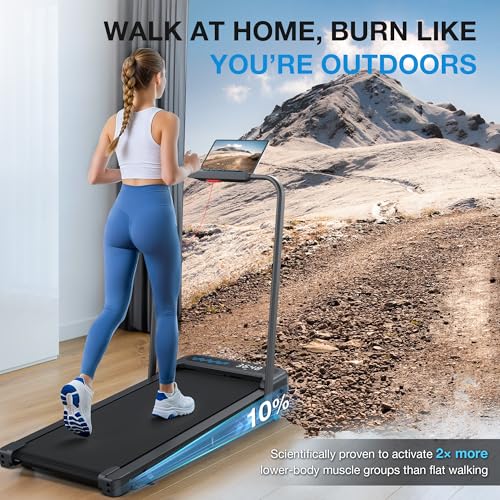 WELLFIT Foldable Under-Desk Walking Pad with 350 lb Capacity — view 6