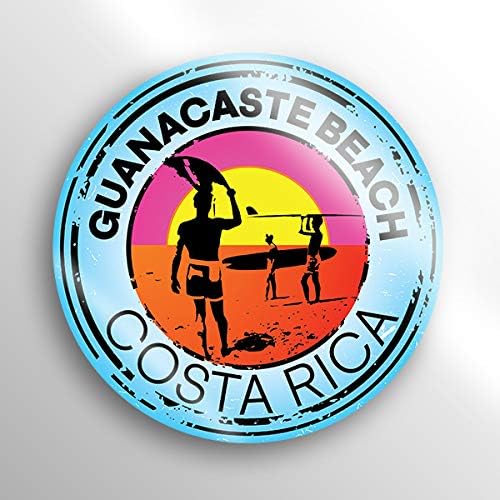 JMM Industries Guanacaste Beach Costa Rica Vinyl Decal Sticker Car Window Bumper 2-Pack 3-Inch Round Premium Quality UV Protective Laminate PDS1522