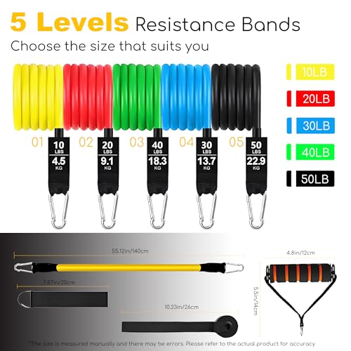 Resistance Bands Set with Door Anchor