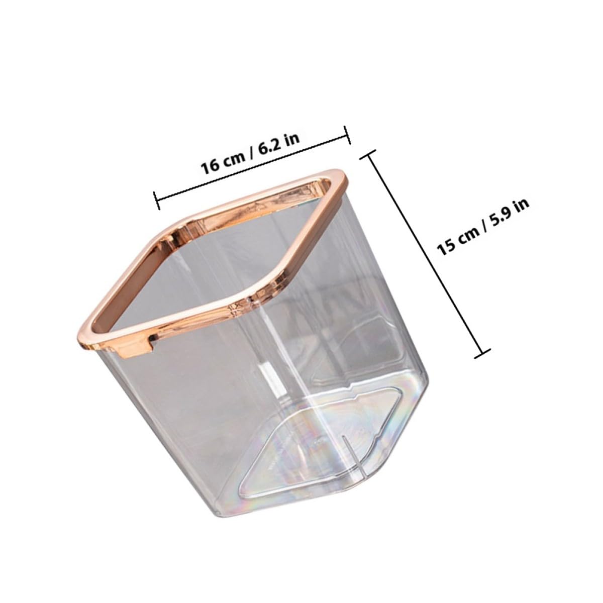 BETOOKY 2pcs Pet Trash Can with Press Ring Design, Sturdy Square Garbage Bin for Bedroom and Kitchen, Lightweight Wastebasket for Home and Office Organization