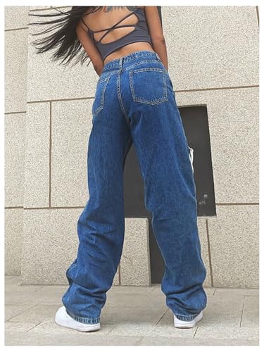 SOLY HUX Women's High Waisted Straight Leg Jeans Loose Fit Dressy Casual Denim Pants2