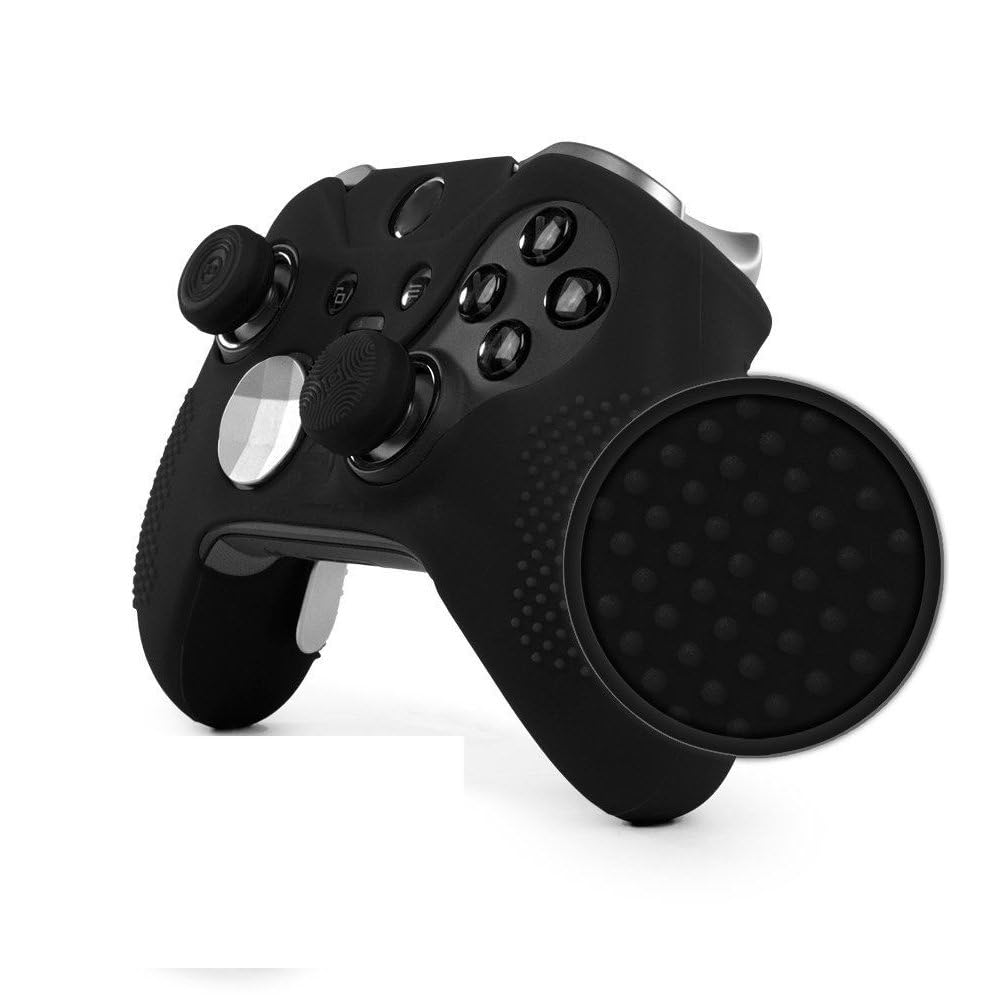 OSTENT Funda Protectora de Piel de Silicona Suave y Protectora para Controlador Xbox One Elite Color Negro