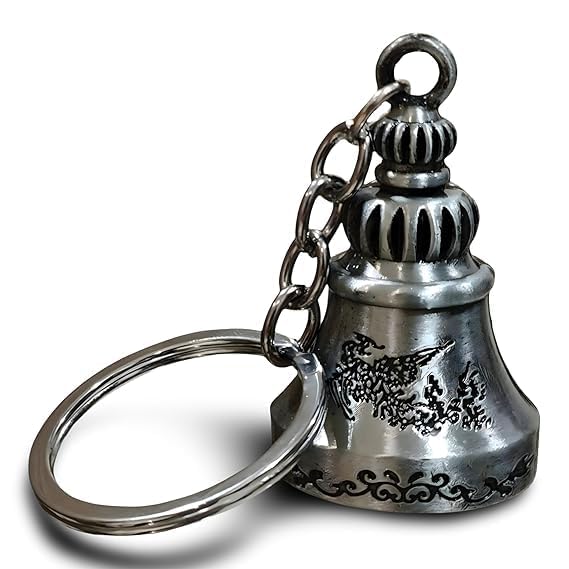 Fun Flickers Lucky Charm Guardian Bell for Bike Key Chain Tibetan Good Luck Keychain with Cute Bells for Car Bike Vehicle-image-39