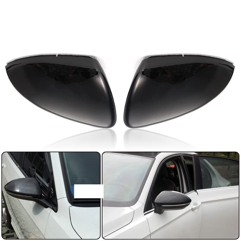 Coques de rétroviseurs noir brillant pour remplacer Golf 7 MK7