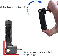 Vista 7 de M8 Estriberas Plegables para Motocicleta Estriberas Delanteras Coche Eléctrico Antideslizantes Reposapiés Traseros Bicicleta 90 Grados Fijo Plegable