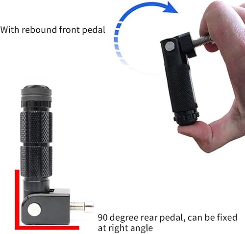 Miniatura 6 de M8 - Estriberas plegables para motocicleta, estriberas delanteras para coche eléctrico, antideslizantes, reposapiés, bicicleta de 90 grados,