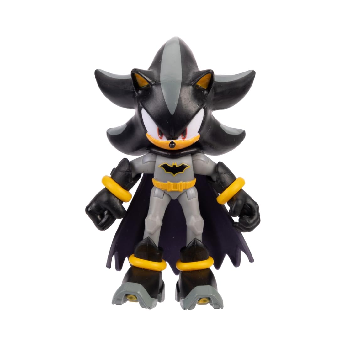 DC x Sonic als Shadow als Batman 6 cm Actionfigur, offiziell lizenziert von Jakks Pacific, hochbeweglich und detailreich gestaltet, Sammlerverpackung