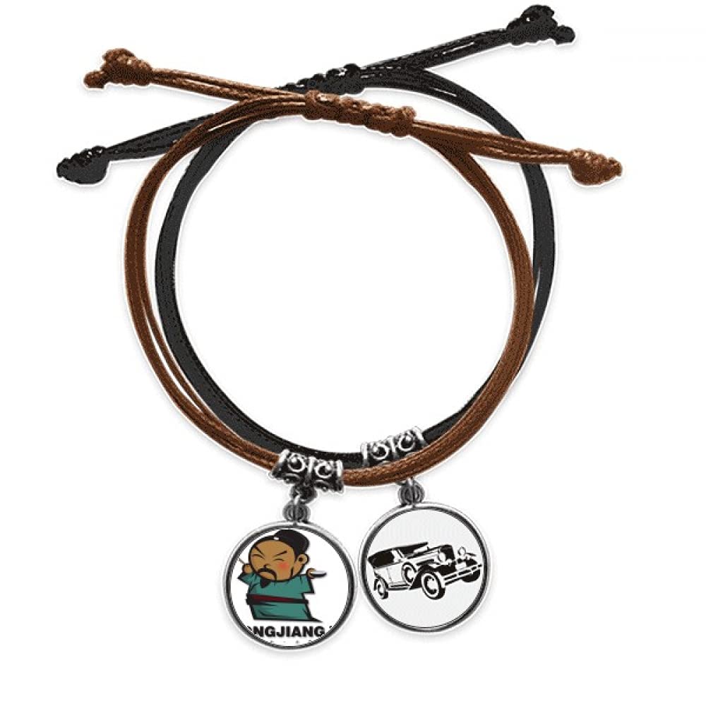 Bracelet Marsh Songjiang en cuir et corde tressée - 3