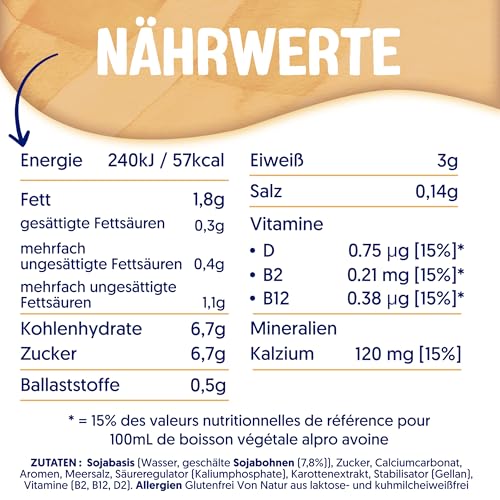 Alpro Sojadrink Vanille Pflanzlicher Drink Vegan 8x1L
