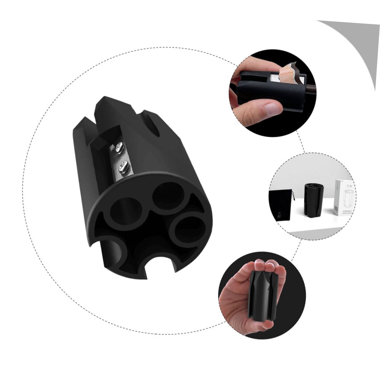 minkissy 2 Pz temperamatite temperamatite per sopracciglia forniture per il trucco accessorio per il trucco matita per occhi matita microblading sopracciglia a doppio foro