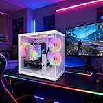 suevery Prebuilt Gaming PC,16G RAM, AMD Ryzen5 6Cores 3.6G Up to 4.1G, 512G SSD Wi-Fi 6 White Desktop Computer (White, Ryzen5-16G-512G-RX560 4G) - Image 5