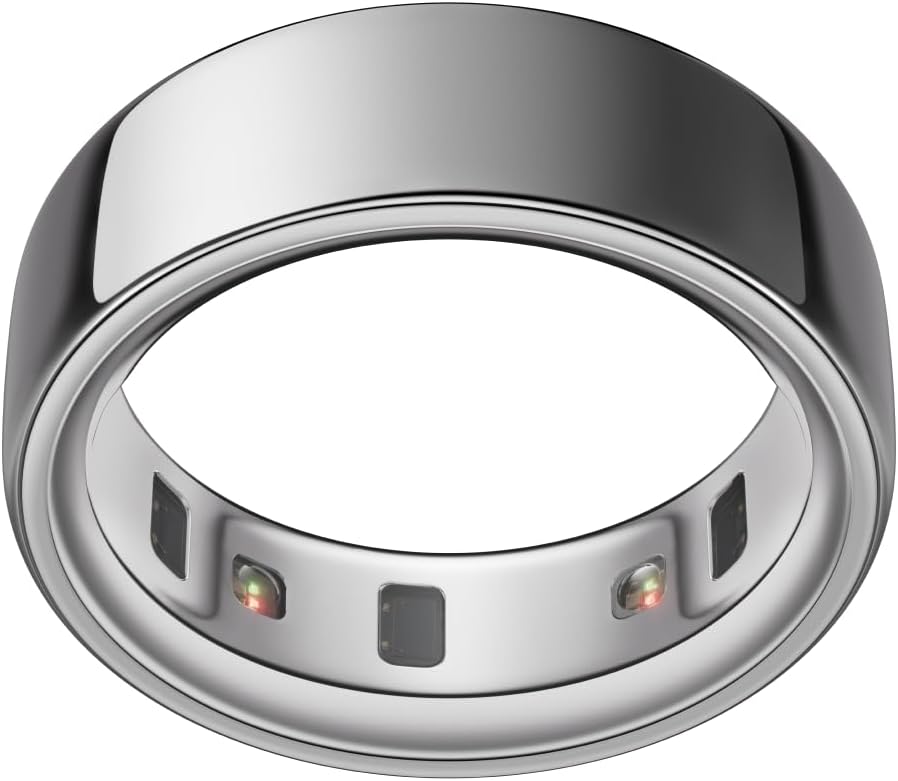 Oura Ring 4 - Silver - Size 9 - Smart Ring - Size First with Oura Ring 4 Sizing Kit - Sleep Tracking Wearable - Heart Rate - Fitness Tracker - Up to 8 Days of Battery Life