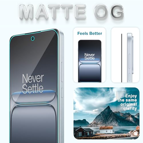 Image of FIRST MART Matte Gaming Tempered Glass for OnePlus Nord 5 5G (6.83 Inch) Edge to Edge Coverage, Cable Protector and Easy Installation kit| Matte