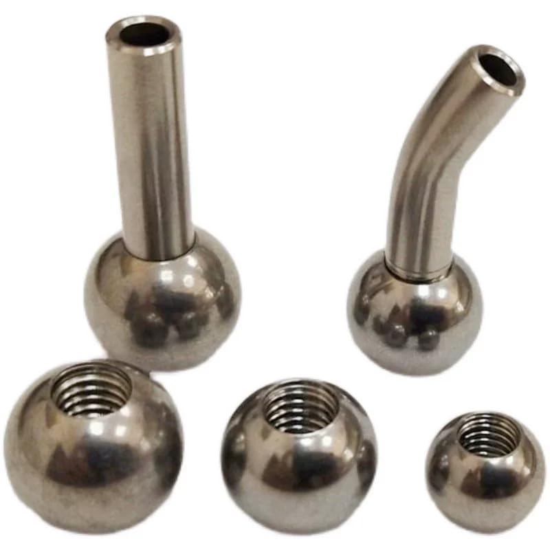 SS304 Stainless Steel Balls with Female Threaded Hole Ball Knob Nuts OD Diameter from 5mm-60mm M2-M20 (1,18mm x M3)