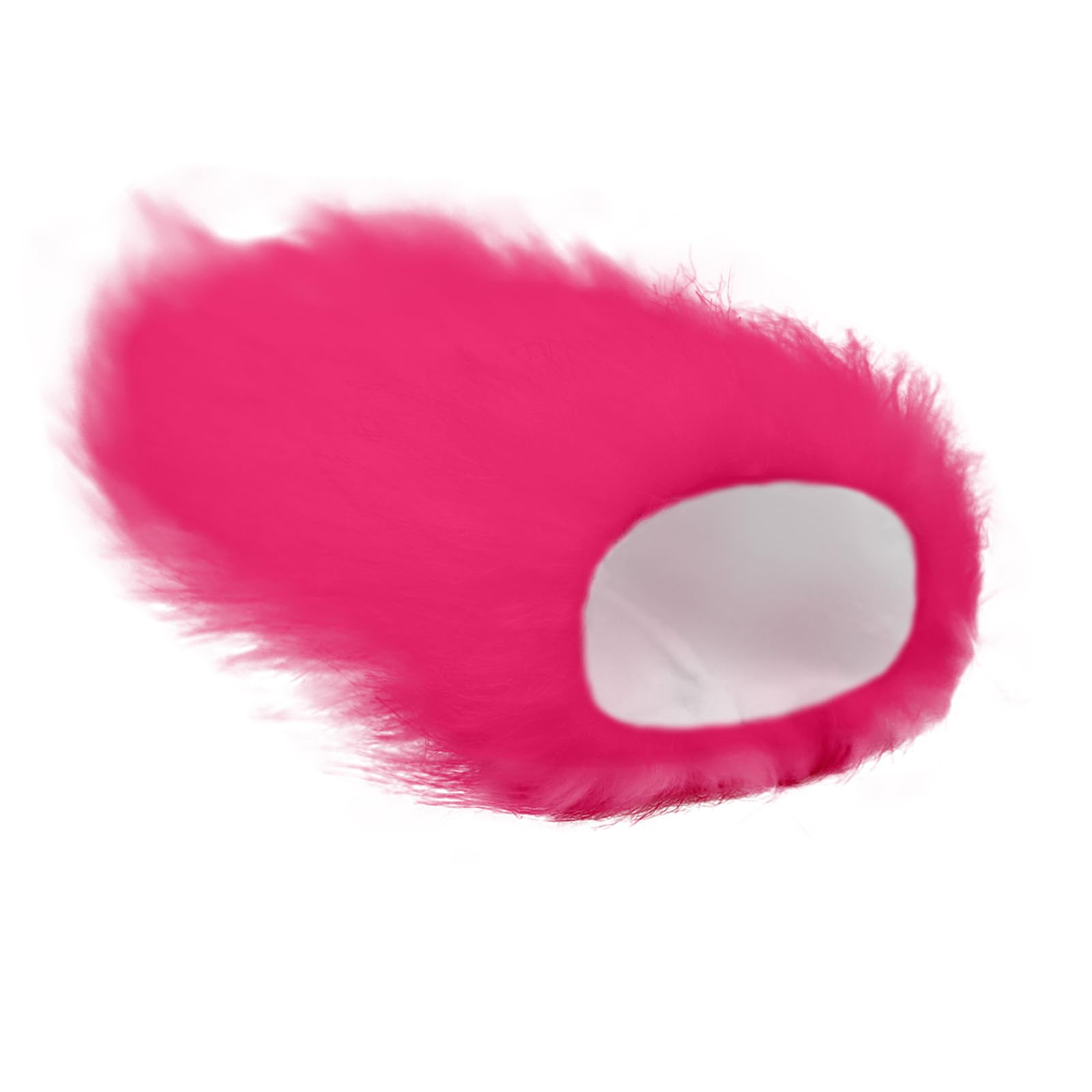 Fluffy Faux Fur Wrist Warmers Half-finger Winter Party Gloves for Women Plush Fingerless Gloves Touchscreen Gloves Typing Working Writing Driving Fluffy Evening Party Fancy Dress (Hot Pink - Image 4
