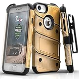 iPhone 7 Case, Zizo [Bolt Series] w/ [iPhone 7 Screen Protector ] Kickstand [12 ft. Military Grade Drop Tested] Holster Belt Clip - iPhone 6s /6