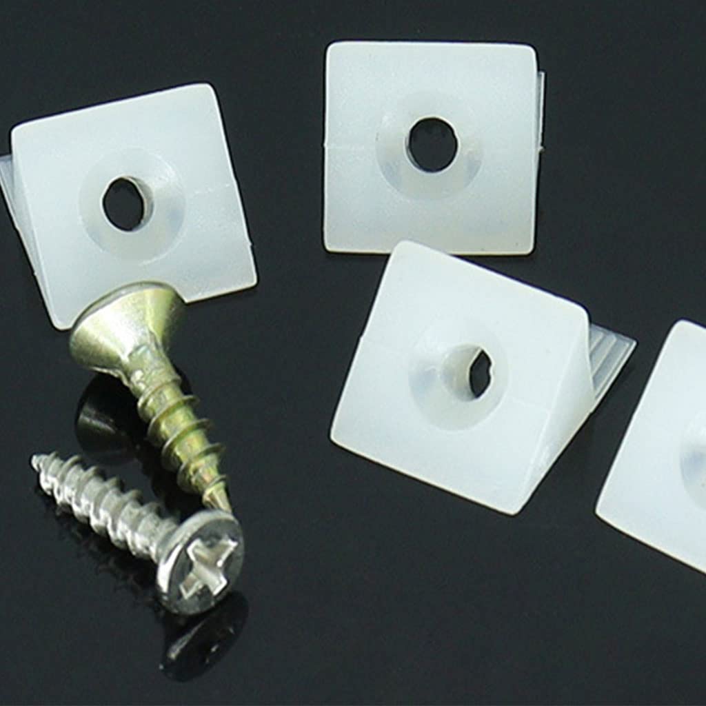 50 Set Furniture Chest Drawer Bottom Fixing Mending Wedges With Self-tapping Screws Code Bracket Fastener