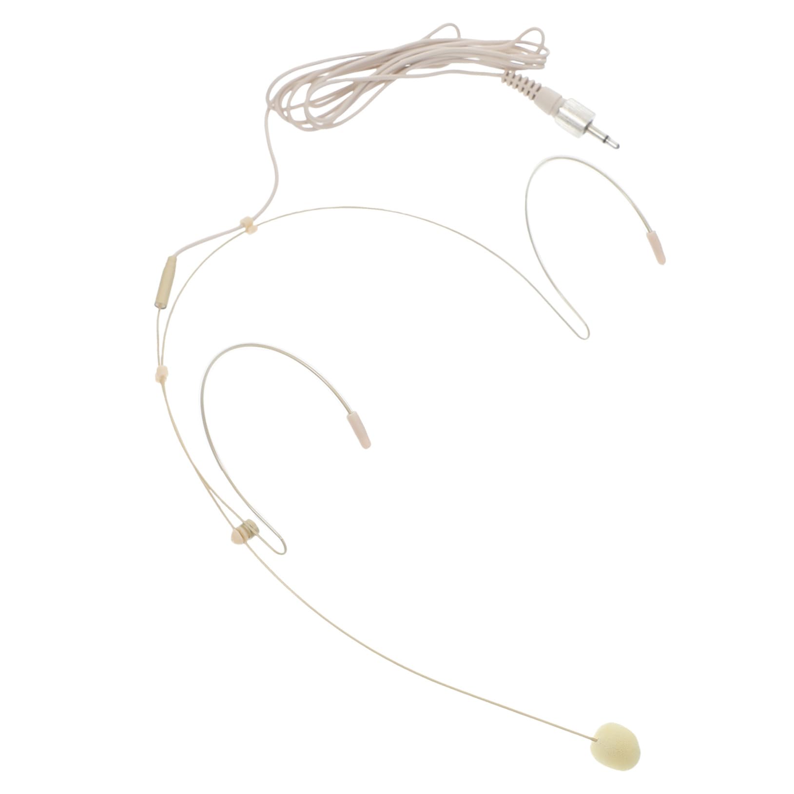 GALPADA Headset Condenser Microphone for Voice Amplifier Lightweight Head Mounted Mic for Teaching Lectures and Performances Flexible Comfortable Design Beige