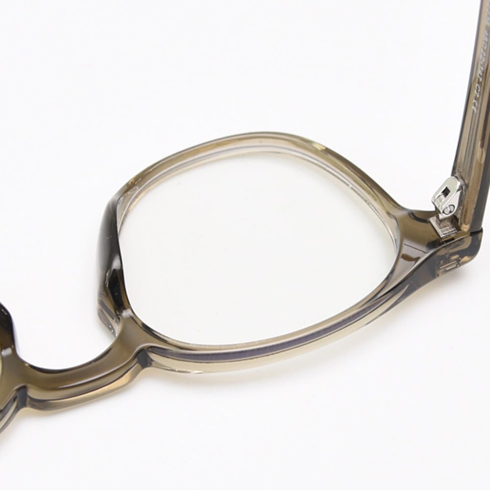 okulary damskie retro owalne okulary przezroczyste kwadratowe oprawki dla mężczyzn zielono-brązowe octanowe