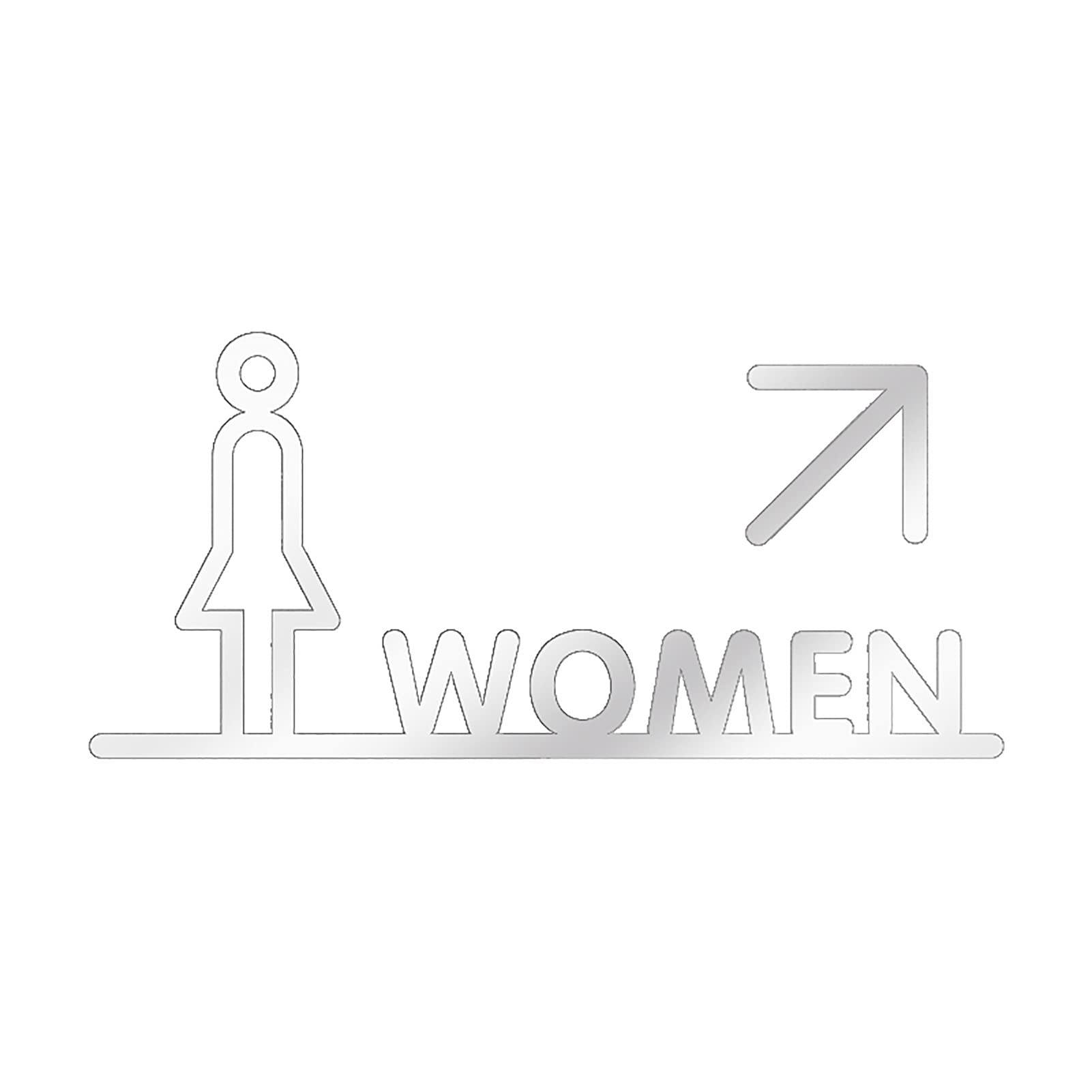 OLSKFUH Toilet Sign Men Woman Toilet Bathroom Closet Toilet Toilet Sign Acrylic Self Adhesive Toilet Sign,Women