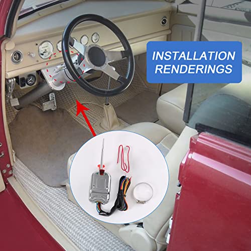 Image of JDMSPEED New Chrome 12V Universal Street Hot Rod Turn Signal Switch Replacement for Ford Buick GM